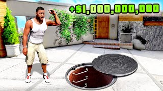 Franklins BILLIONAIRE BUNKER in GTA 5 Secret [upl. by Essiralc]