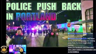 POLICE PUSH BACK IN PORTLAND NIGHT 84 DECLARED RIOT [upl. by Olram365]