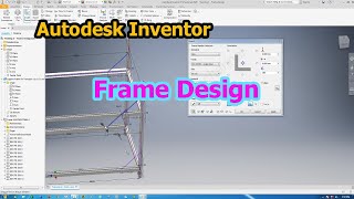 Frame Design in AUTODESK INVENTOR 2020  Inventor Tutorial [upl. by Ellerol]