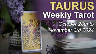 TAURUS WEEKLY TAROT READING quotA MEASURED APPROACHquot October 28th to November 3rd 2024 weeklytarot [upl. by Gnahc305]