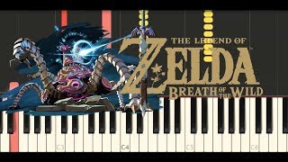 Zelda Breath of The Wild  Lurelin Village Night Synthesia Piano tutorial [upl. by Nifares678]