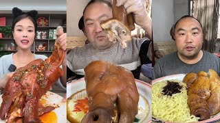 Pig Head Mukbang Compilation Chinese Mukbang [upl. by Ardisi]