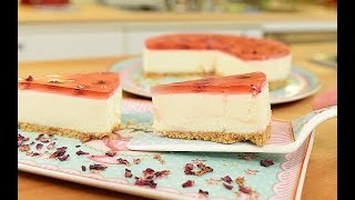 Pişmeyen Çiçekli Cheesecake  SemenOner  Yemek Tarifleri [upl. by Amyas415]