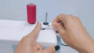 How to fill bobbin thread in Usha Janome stitch magic  स्टिच मैजिक मशीन में बोबिन भरना [upl. by Beverle]