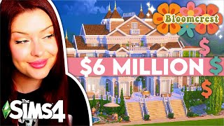 OVER 6 MILLION Mansion Build in The Sims 4  Sims 4 Bloomcrest Budget Build Challenge [upl. by Lemmie]