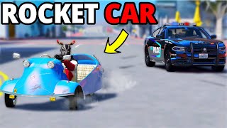 Mini rocket car escapes cops in GTA 5 RP [upl. by Kirrad]