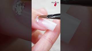 How to Do Milky White Nails With Liquid Builder Gel In a Bottle BIAB nailtutorial nailart [upl. by Ahsyen]