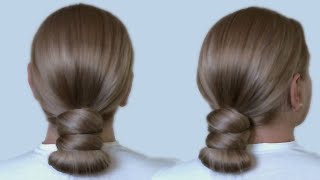 Easy School Hairstyles The Low Ponytail Knot Bun Tutorial Hairstyles for Long Hair [upl. by Land991]