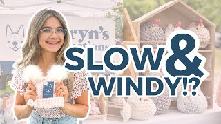 Selling crochet at a craft show with slow traffic • Market Vlog EP 2 [upl. by Reeve]