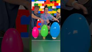 GIANT Surprise Eggs Challenge win prize at Legoland with friends shorts [upl. by Ardnasak]