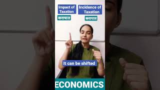 IMPACT OF TAXATION AND INCIDENCE OF TAXATION  1 MINUTE ECONOMICS  BY BHARTI RUPANI [upl. by Hemminger]