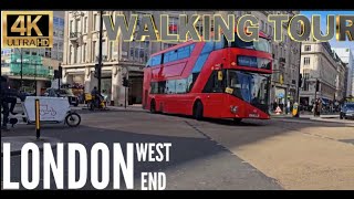 London Walking Tour  Most Famous Street In West End Oxford Street To Selfridges Luxury Store 4K [upl. by Naanac581]