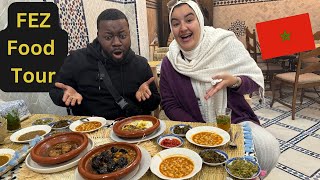 INSANE MOROCCO street food tour in FEZ [upl. by Ahsats]