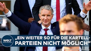 THÜRINGEN Wahlerfolg für AfD Davor rät Björn Höcke die quotAltparteienquot dringend von ab [upl. by Gorey]