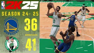 GOLDEN STATE WARRIORS vs BOSTON CELTICS  SEASON 20242025  NBA 2K25 [upl. by Ahsiena94]