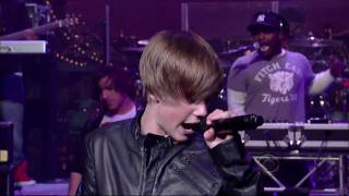 Justin Bieber sings Baby David Letterman Live [upl. by Artkele]