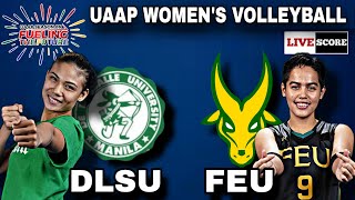 DLSU vs FEU  UAAP Season 86 Womens Volleyball Live Scoreboard [upl. by Uzia]