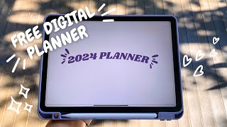 FREE 2024 GoodNotes Digital Planner in Purple 💜 ASMR WalkThrough ✏️✨ [upl. by Rovner830]