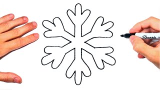 Cómo dibujar un Copo de Nieve  Dibujo de Copo de Nieve [upl. by Brenton159]