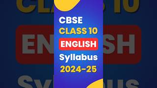 CBSE Class 10 English Syllabus 202425 cbse cbseclass10 class10english class10 [upl. by Samanthia551]