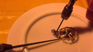 How I remove a wrist watch balance from the balance cock Bulova [upl. by Ilanos516]