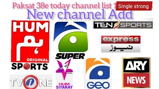 paksat 38e 5feet dish channel list and New update today [upl. by Ahcurb150]