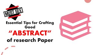 Essential Tips for Crafting Good “ABSTRACT”of research PaperPaper in Hindi [upl. by Cogan]