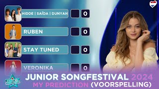 🇳🇱 Junior Songfestival 2024  MY PREDICTION  MIJN VOORSPELLING [upl. by Haye26]