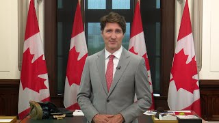 Message du PM Trudeau soulignant le cinquième anniversaire de lAllocation canadienne pour enfants [upl. by Milson340]