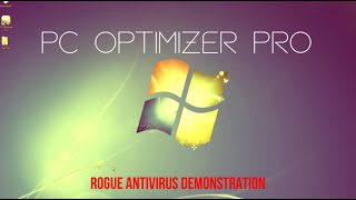 PC Optimizer Pro  Rogue Antivirus Demonstration [upl. by Biron]