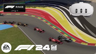 F1 24 Quest 3 VR  Belgium Spa race with Hamilton 5 laps 1st place [upl. by Enomad]