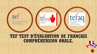 TEFAQTEFCanadaTEF Compréhension Orale Examen6test en temps réel Full Listening exam 2021 [upl. by Lunn]