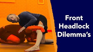 Front Headlock dilemmas  De Groot BJJ [upl. by Eerual934]