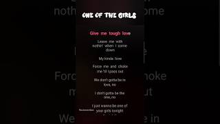 One Of The Girls Lyrics  The Weeknd JENNIE LilyRose Depp  shorts songlyrics music [upl. by Enelrae]