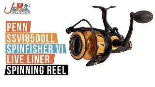 Penn SSVI8500LL Spinfisher VI Live Liner Spinning Reel  JampH Tackle [upl. by Hgielram]