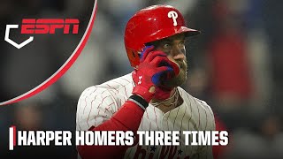 Bryce Harper caps off 3HR GAME with a grand slam  ESPN MLB [upl. by Wyly]