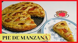 como hacer tarta de manzana paso a pasotarta de manzana con hojaldretarta de manzana recetapie [upl. by Chaworth]