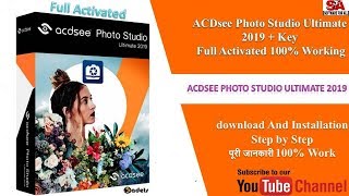 ACDSee Photo Studio Ultimate 2019 full 100 working IN HINDI [upl. by Lubet843]