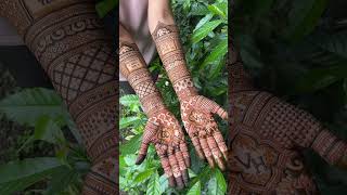 bridal mehndi design  bridal mehndi designs for full hands  bridal mehendi with bride and groom [upl. by Plante]