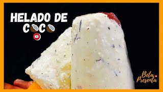 HELADOS de COCO caseros🍦 Como HACER HELADOS de COCO [upl. by Suoicerp]