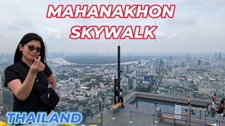 MAHANAKHON SKYWALK 78th Floor Tallest Glass Walk in Bangkok Thailand 🇹🇭 [upl. by Dnalloh]