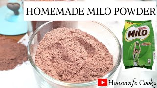 HOMEMADE MILO POWDER  FOR CHOCOLATE DRINK  Housewife Cooks [upl. by Spenser641]