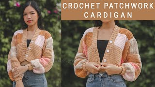 Crochet Patchwork Cardigan Tutorial  Inspired by Harry Style Cardigan  Chenda DIY [upl. by Viridis]