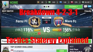 4231 Breakdown Tactics and StrategyTOP ELEVEN FOOTBALL 116 Vs 156 Test Match [upl. by Nimajneb618]