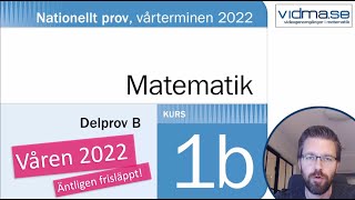 Matematik 1b Nationellt prov VT 2022 Del B [upl. by Karlen]