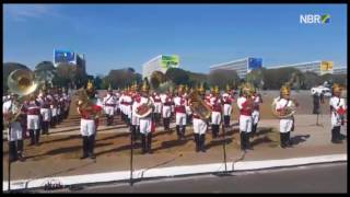 Banda Presidencial do Dragões da Independência toca o Hino Nacional [upl. by Fosdick93]