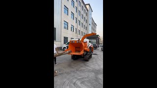 portable brush chipper machine process wood into wood chips [upl. by Ikciv]