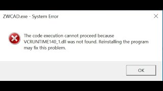 วิธีแก้ปัญหา VCRUNTIME1401dll กับ MSVCP140dll หาย [upl. by Nieberg573]