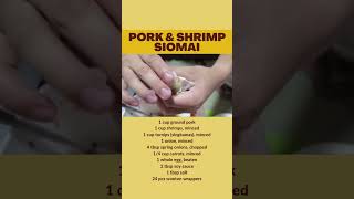 Easy Pork amp Shrimp Siomai recipe siomai [upl. by Lanette]