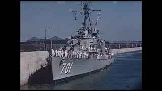 US Navy Destroyers Participating in Operation Inland Sea Opening of St Lawrence Seaway in June 195 [upl. by Kcirb]